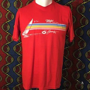 Miller High Life - Summerfest - Vintage 1980s T-shirt - Red - L